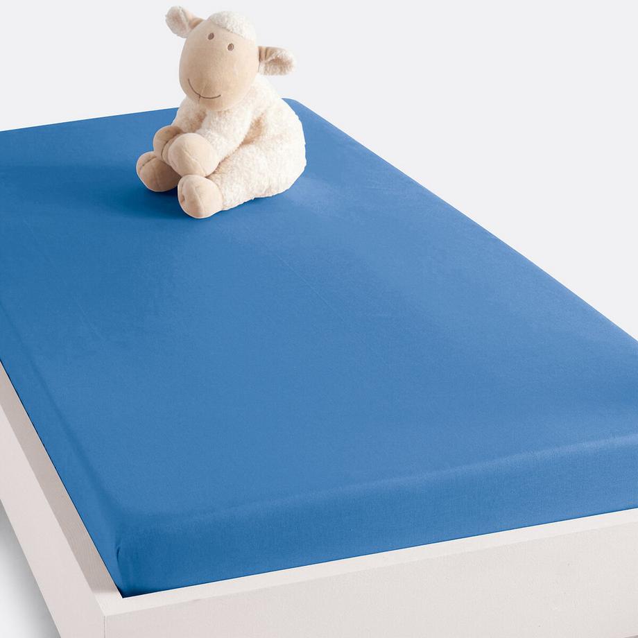Drap housse enfant uni en polycoton