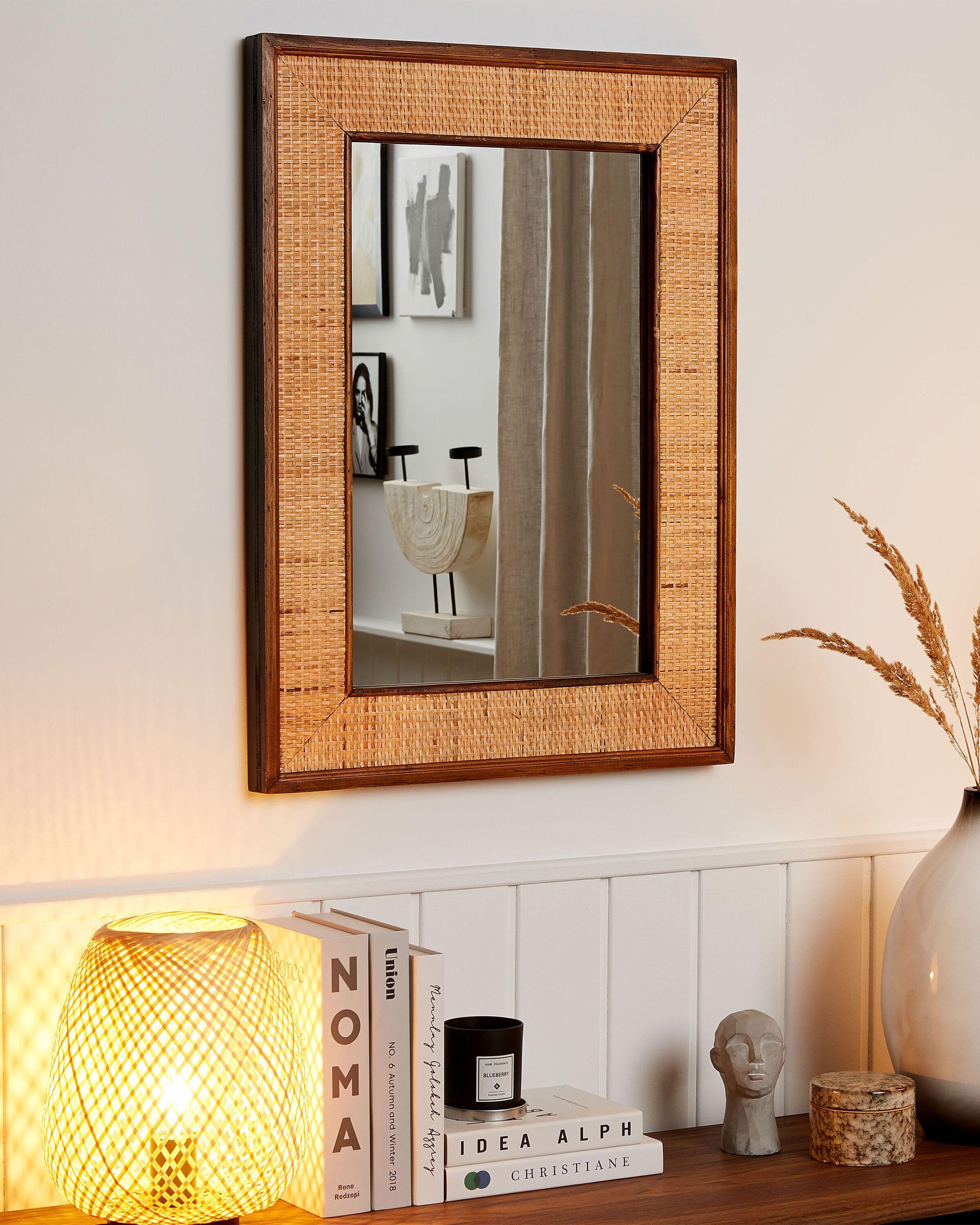 Beliani Miroir en Bambou Boho IGUALA  