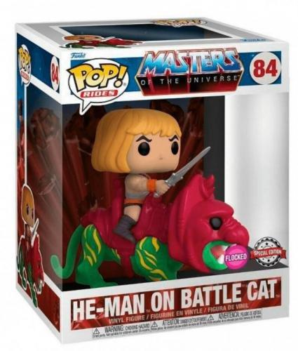 Funko  Funko Pop! MOTU : He Man on Battle Cat (Flocked)(84) EXM 