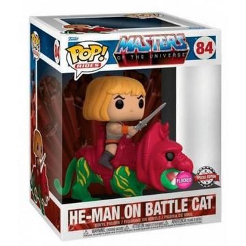 Funko Pop! MOTU : He Man on Battle Cat (Flocked)(84) EXM