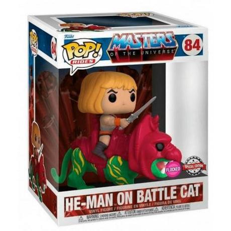 Funko  Funko Pop! MOTU : He Man on Battle Cat (Flocked)(84) EXM 