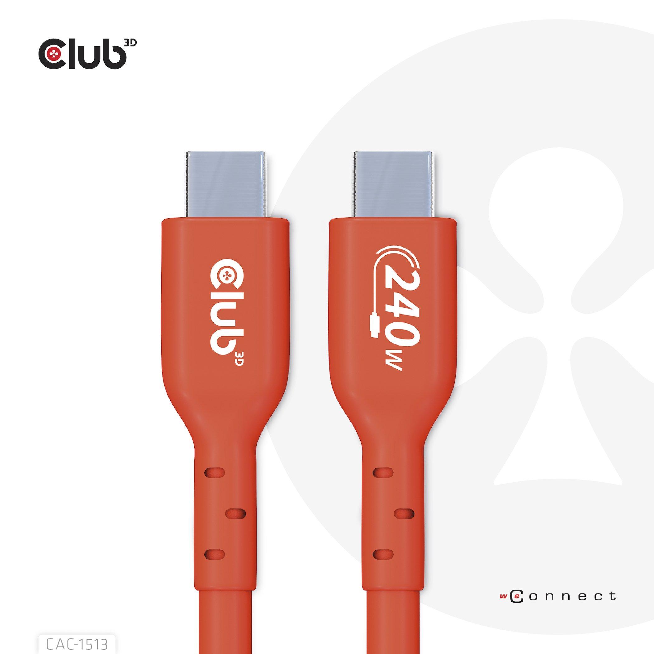 Club3D  CAC-1513 câble USB 3 m USB 2.0 USB C Orange 