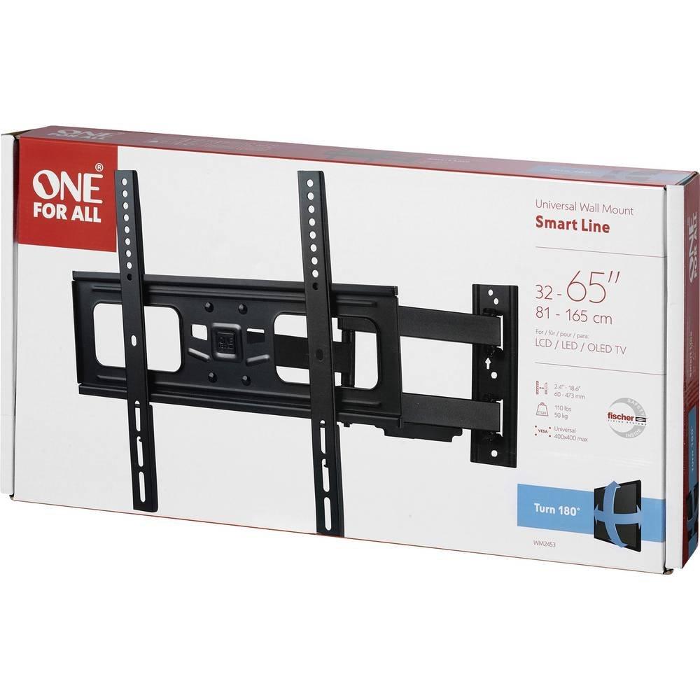 One For All  One For All ONE WM2453 165,1 cm (65") Schwarz 