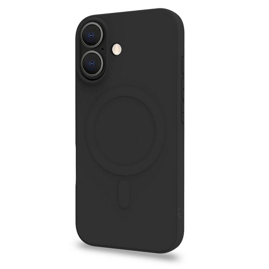 Celly  Cromomag Coque en caoutchouc souple MagSafe compatible iPhone 16 Noir 