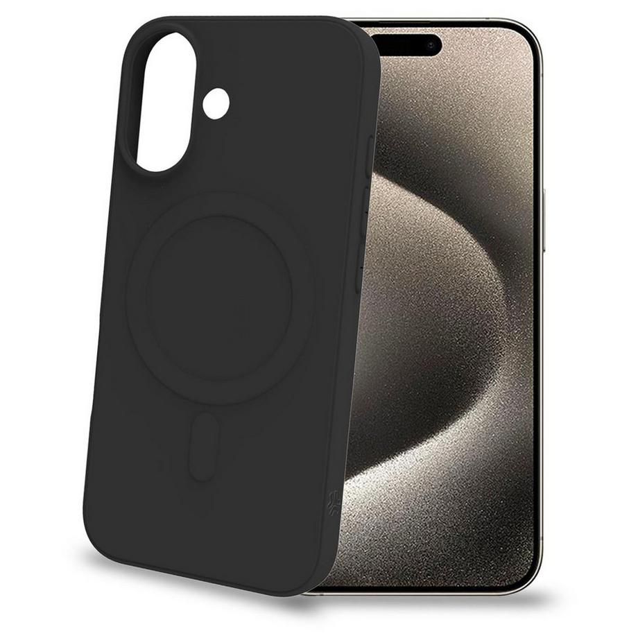 Cromomag Weiche Gummihülle MagSafe kompatibles iPhone 16 Schwarz