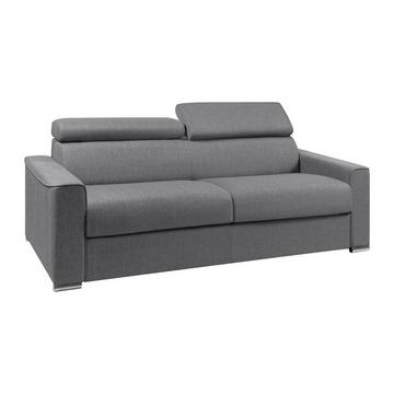 Schlafsofa 4-Sitzer - Liegefläche mit Lattenrost: 160 cm - Matratze: 22 cm mit Memory Schaum - Stoff - Grau - VIZIR