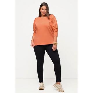 Ulla Popken  Sweat-shirt, col rond, manches longues originales, coton bio 