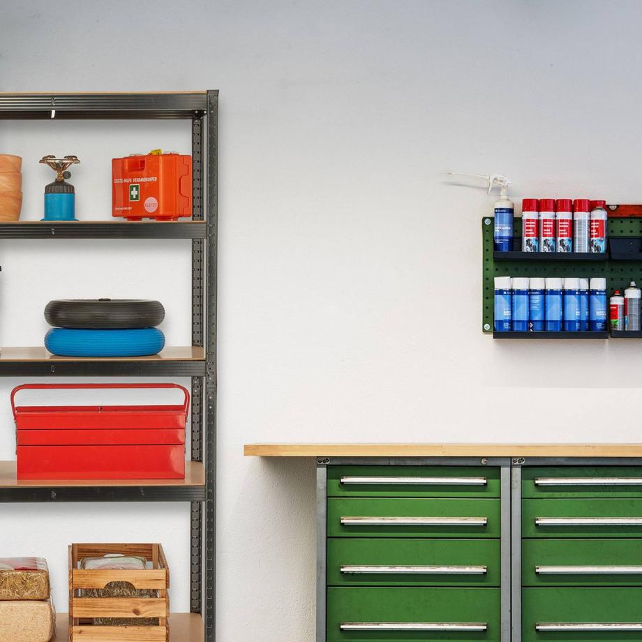 Northix Schwarzes stabiles Regal mit 5 Ebenen  