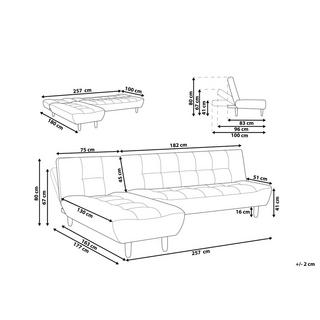 Beliani Rechtsseitiges Ecksofa aus Polyester Retro ALSTEN  