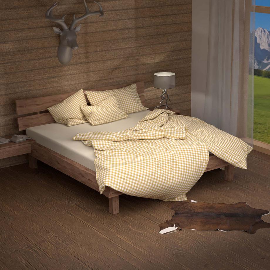 Lotus Bettwaren Fodera per Cuscino Renforcé Kölsch Blu Fumo  