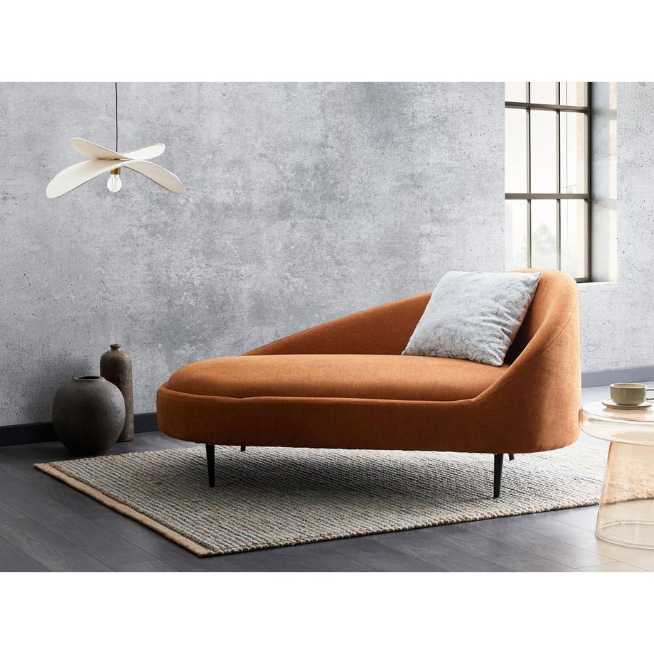 Beliani Rechtsseitige Chaiselounge aus Stoff Modern VALREAS  