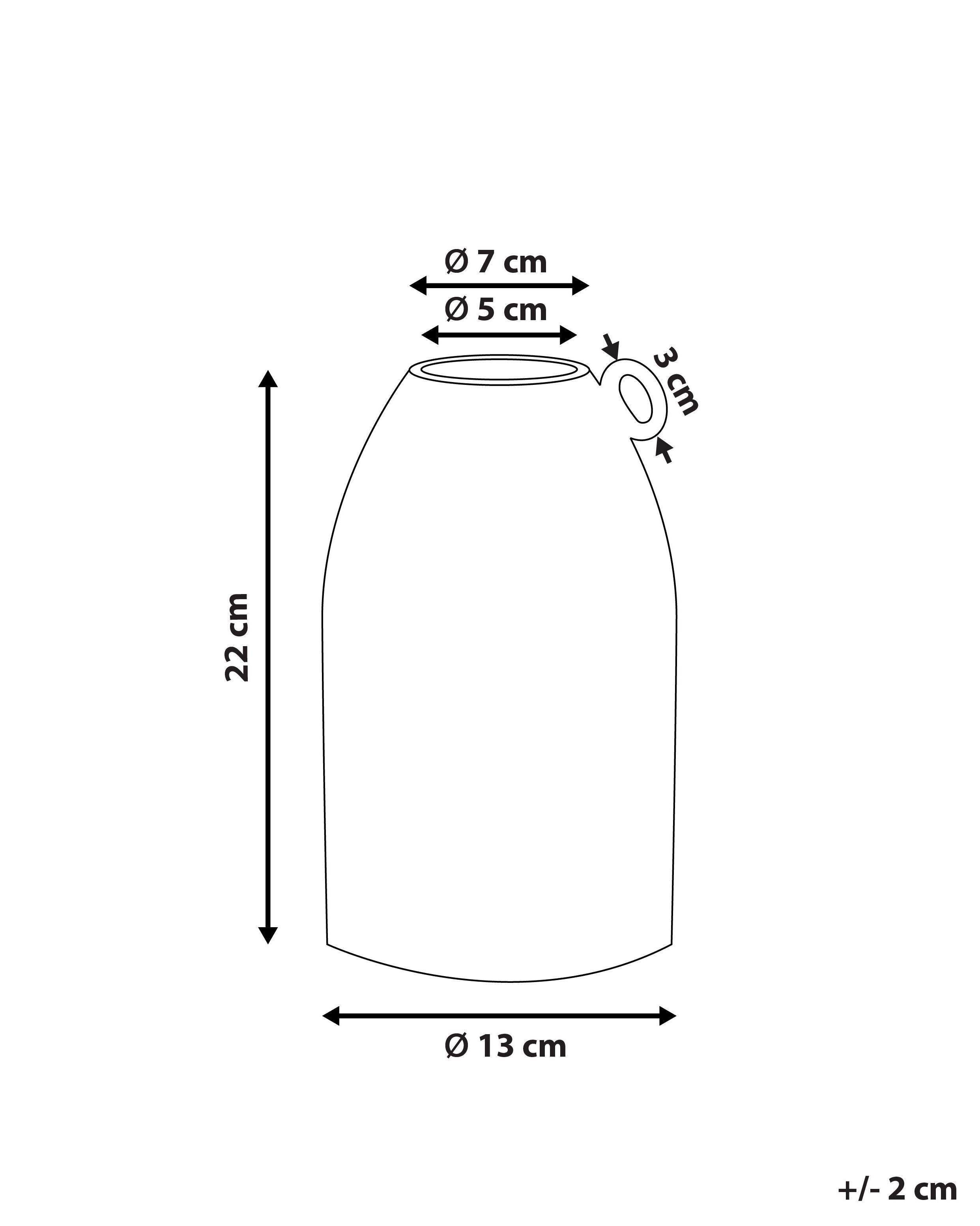 Beliani Vase à fleurs en Grès Rétro ALALIA  