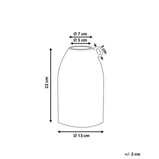 Beliani Vase à fleurs en Grès Rétro ALALIA  