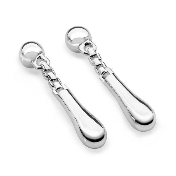 Image of Kurze Ohrringe Damen Silber 1.5CM