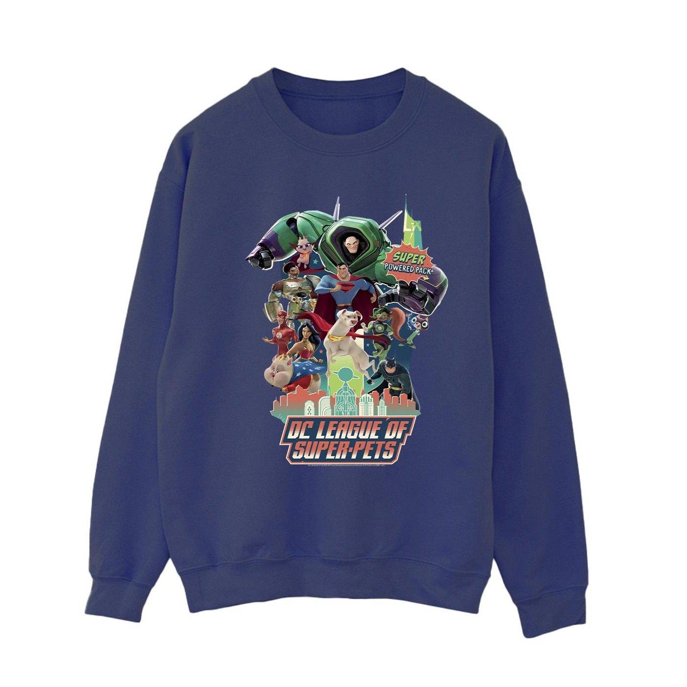 Image of Dc League Of Superpets Super Powered Pack Sweatshirt Damen Marine S
