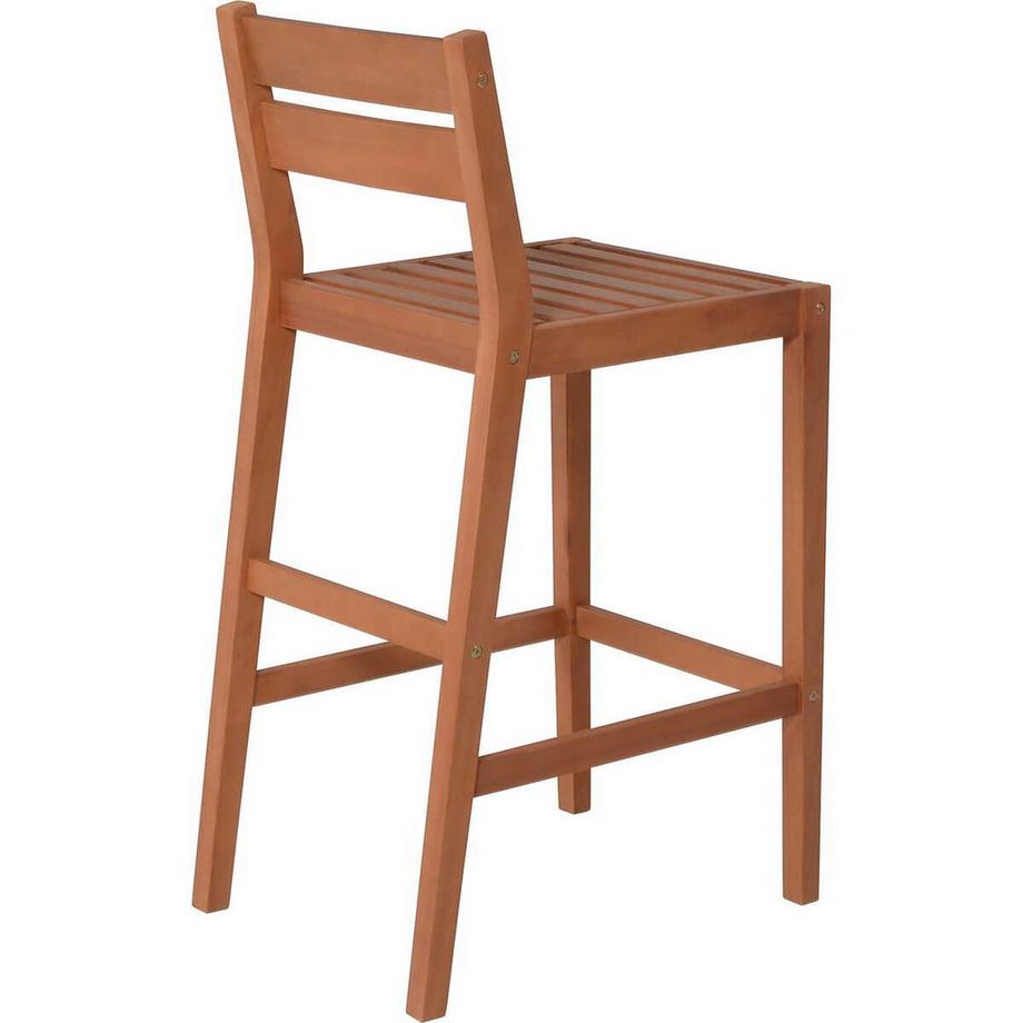 mutoni Ensemble bar de jardin Maine Eucalyptus brun (5 pièces)  