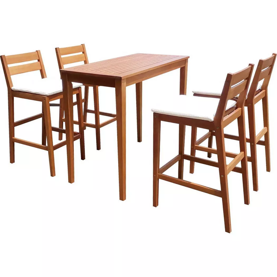 Barset MAINE, 5-teilig inkl. Kissen, Eukalyptus, braun