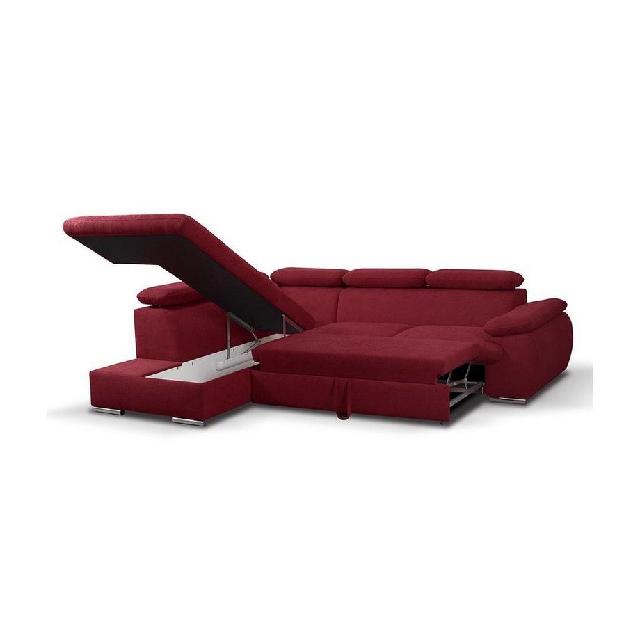 Vente-unique Ecksofa mit Schlaffunktion Bettkasten FABIEN Ecke Links  
