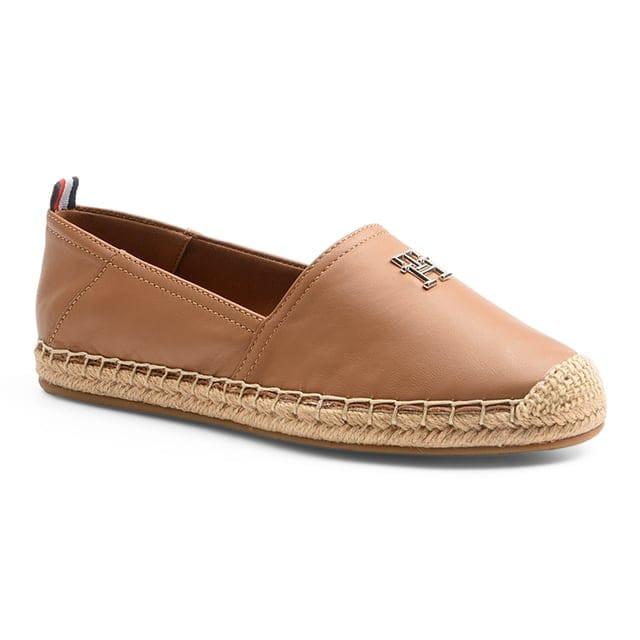 Image of Th Flat Leather Espadrille Damen Cognac 40