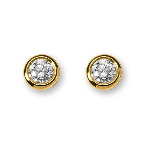 MUAU Schmuck  Clous d'oreilles en diamant 0,20ct. or jaune 750 