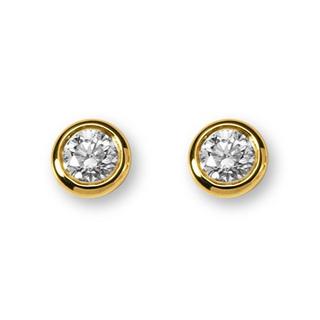 MUAU Schmuck  Clous d'oreilles en diamant 0,20ct. or jaune 750 