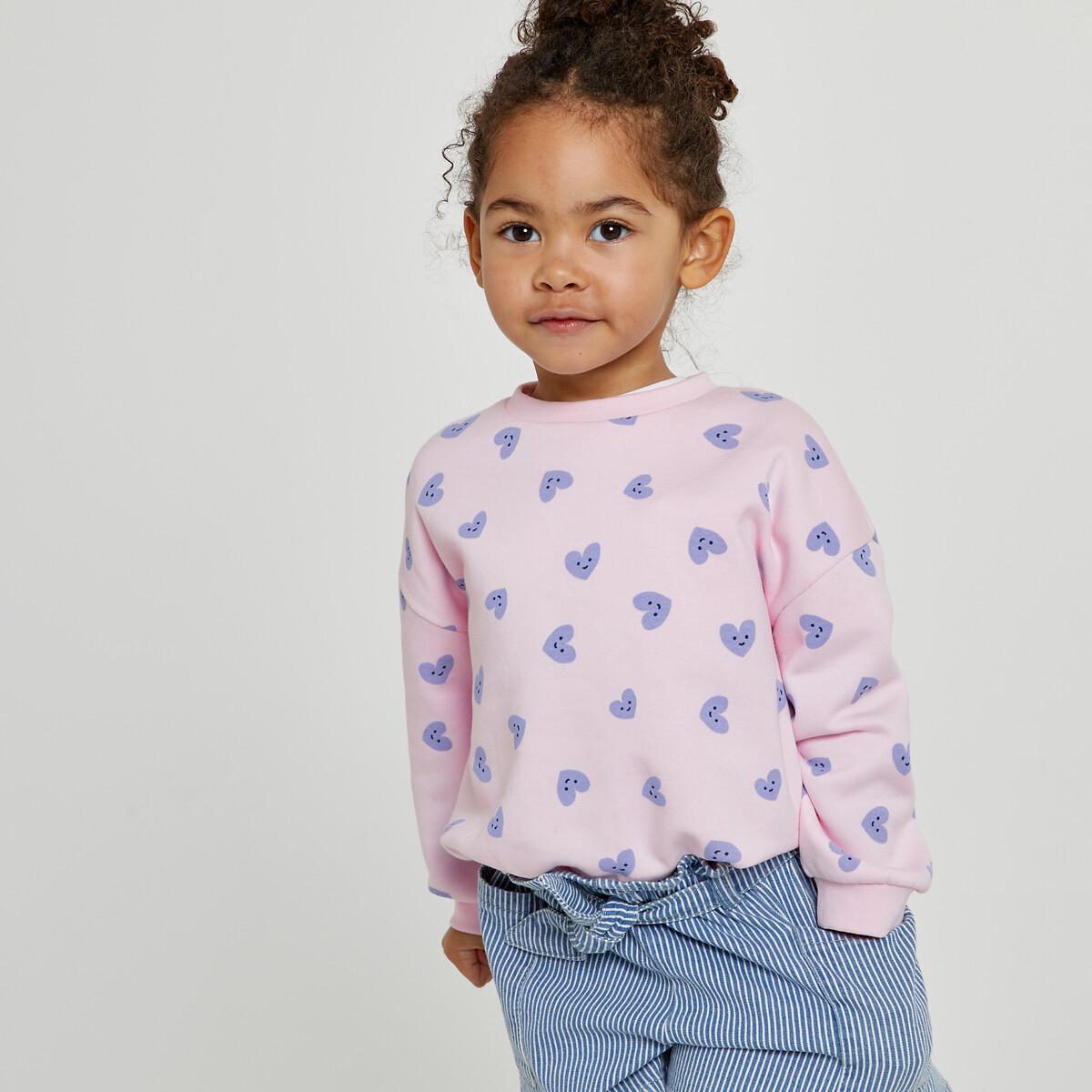 Image of Rundhals-sweatshirt Mit Herzen Unisex Rosa 86