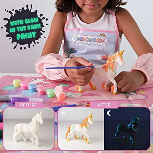 Activity-board  Einhorn Geschenk Malset mit 18 Einhörnern Bastelset Kinder mit leuchtender dunkler Farbe / Spielzeug, Geschenke Geburtstag, Weihnachten / Einhorn Spielzeug 