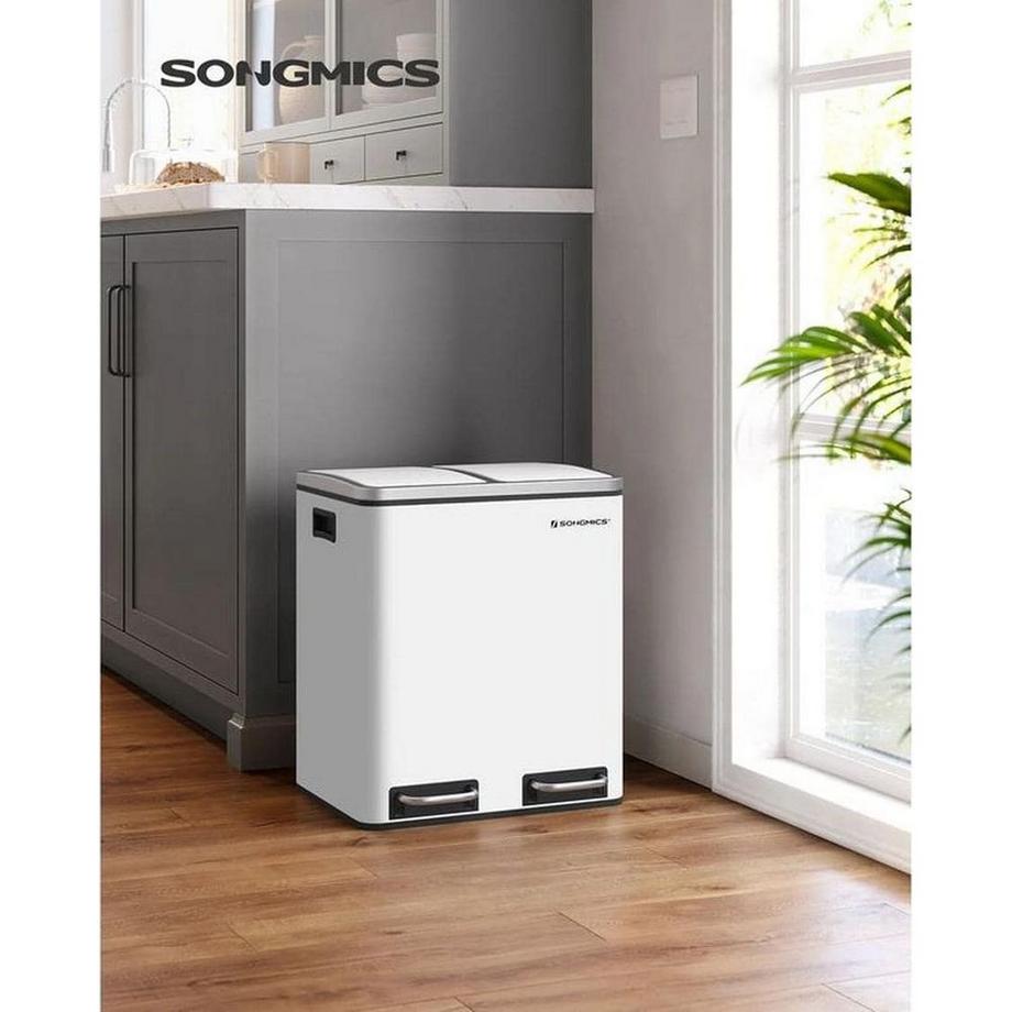 Songmics Abfalleimer mit Inneneimern und Griffen  