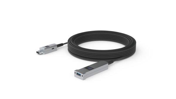 Image of Huddly 7090043790450 USB Kabel 10 m USB 3.2 Gen 1 (3.1 Gen 1) USB A Schwarz