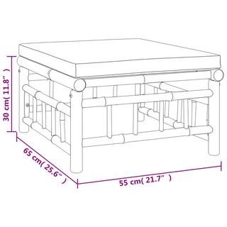 VidaXL Repose-pied de jardin bambou  