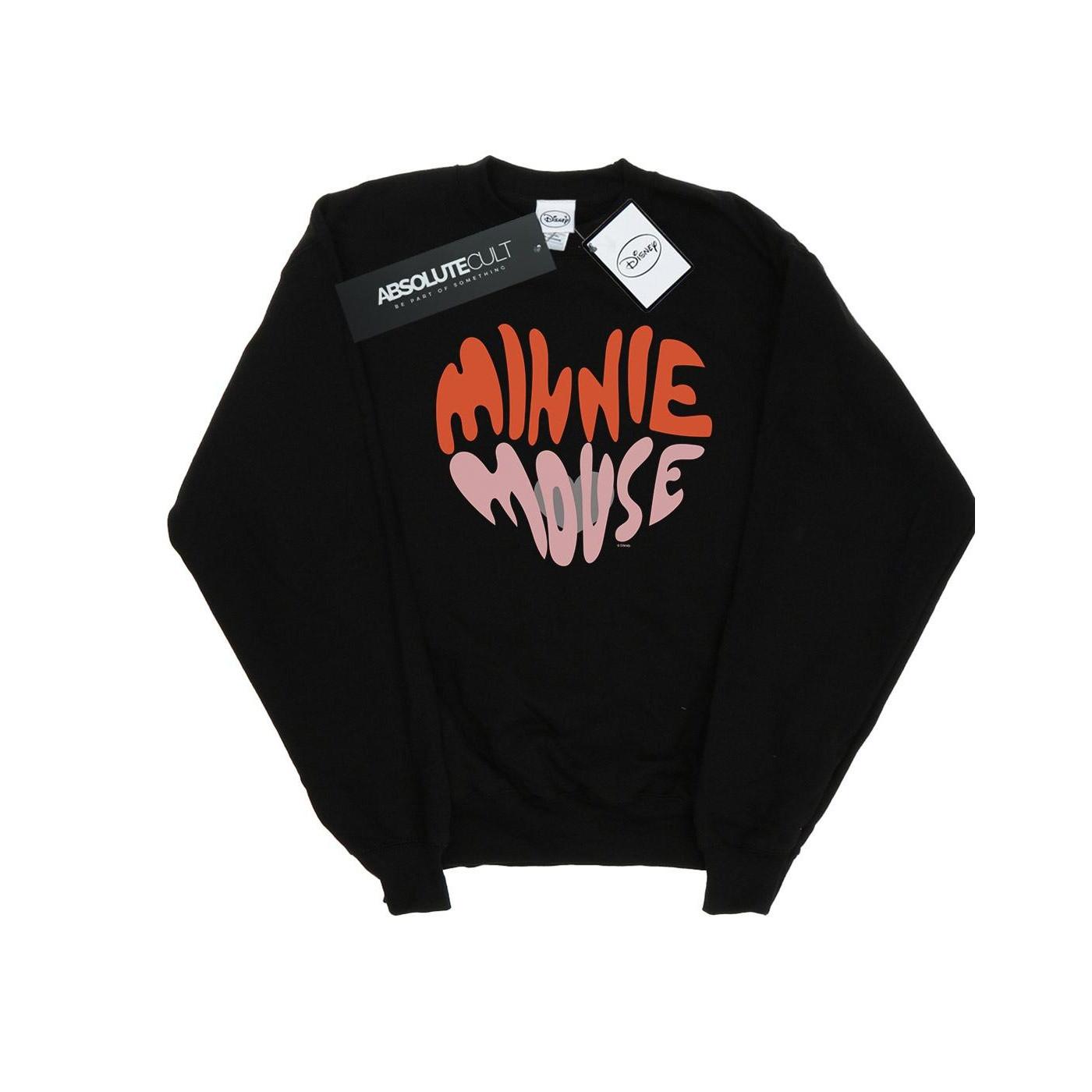 Image of Minnie Mouse Heart Shaped Sweatshirt Unisex Schwarz 152-158
