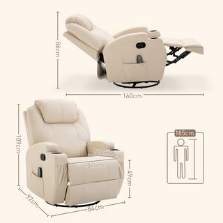 HOMCOM  Chaise de massage 