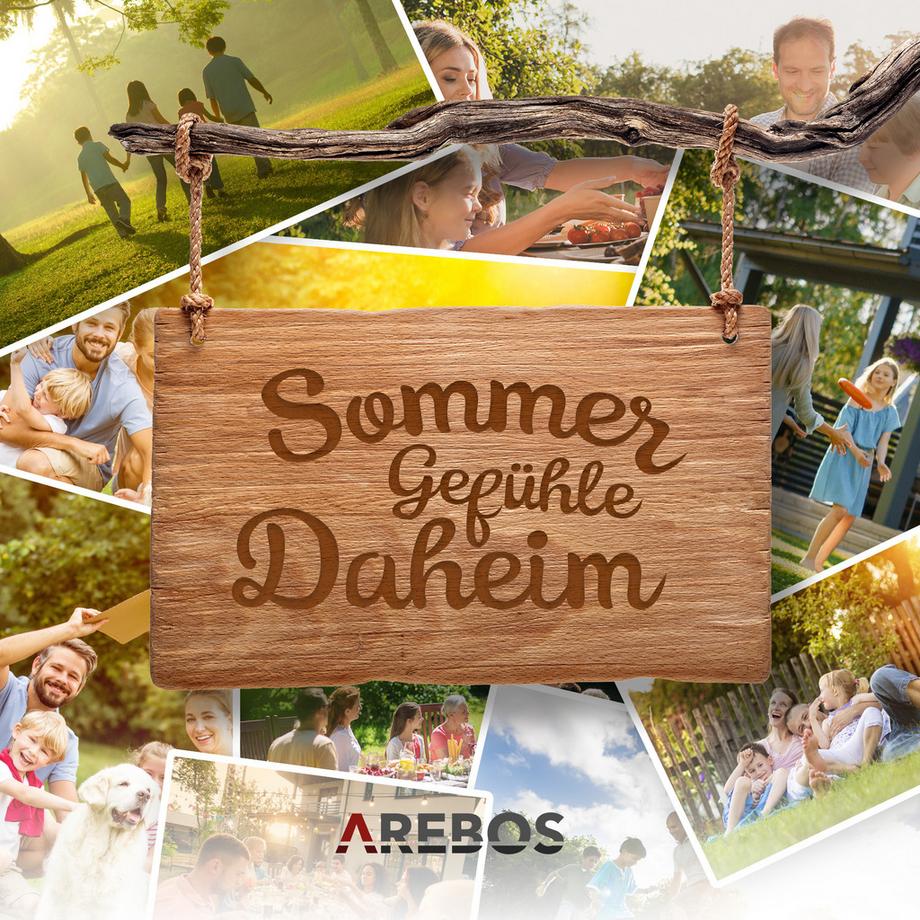 Arebos Mobilier de jardin polyrotin Ensemble d'extérieur Ensemble salon lounge  