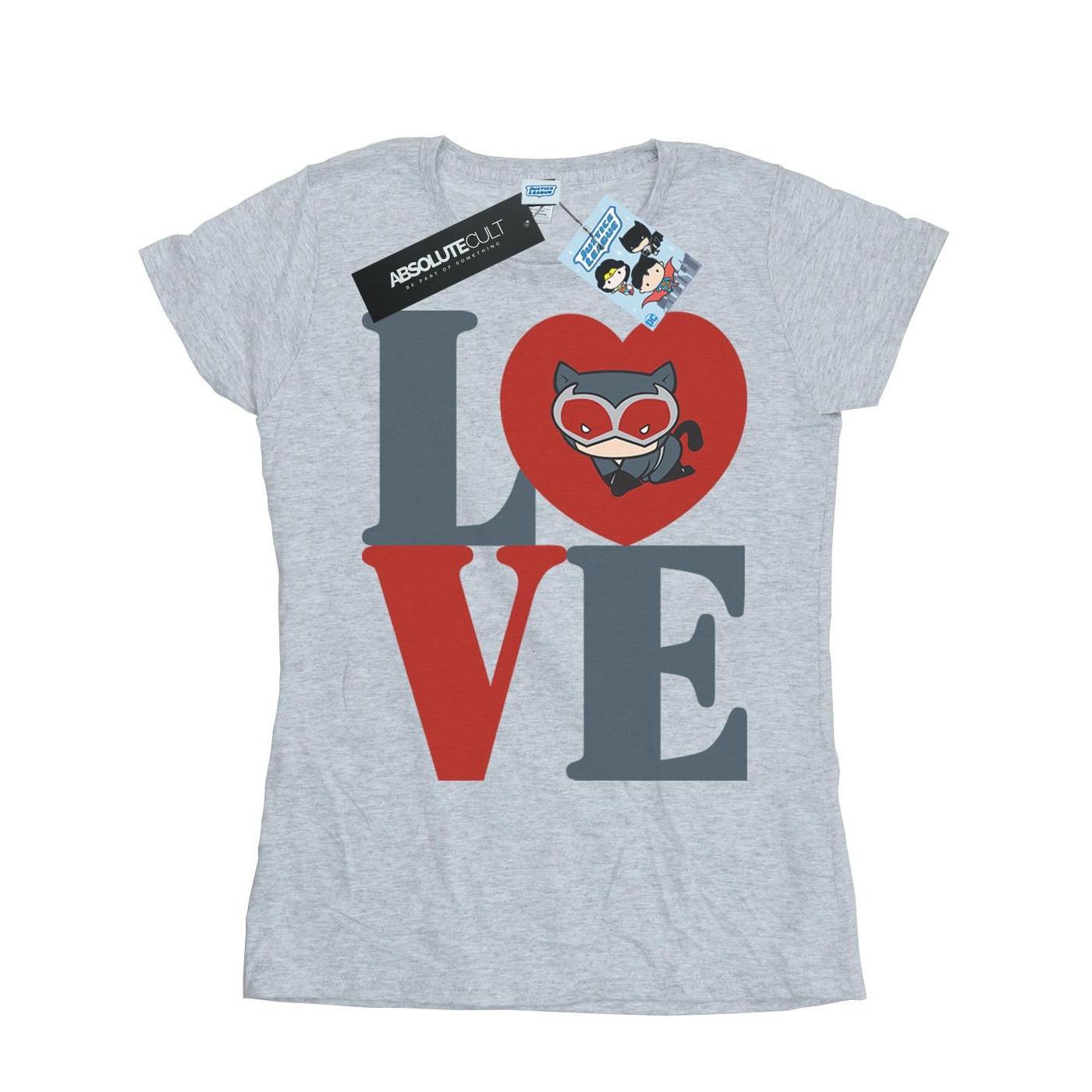 Image of Chibi Catwoman Love Tshirt Damen Grau M