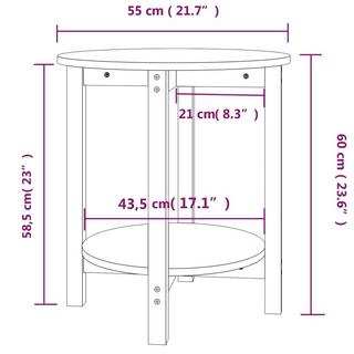 VidaXL Couchtisch kiefernholz  