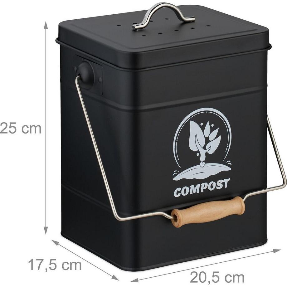 relaxdays Komposteimer mit Geruchsfilter  