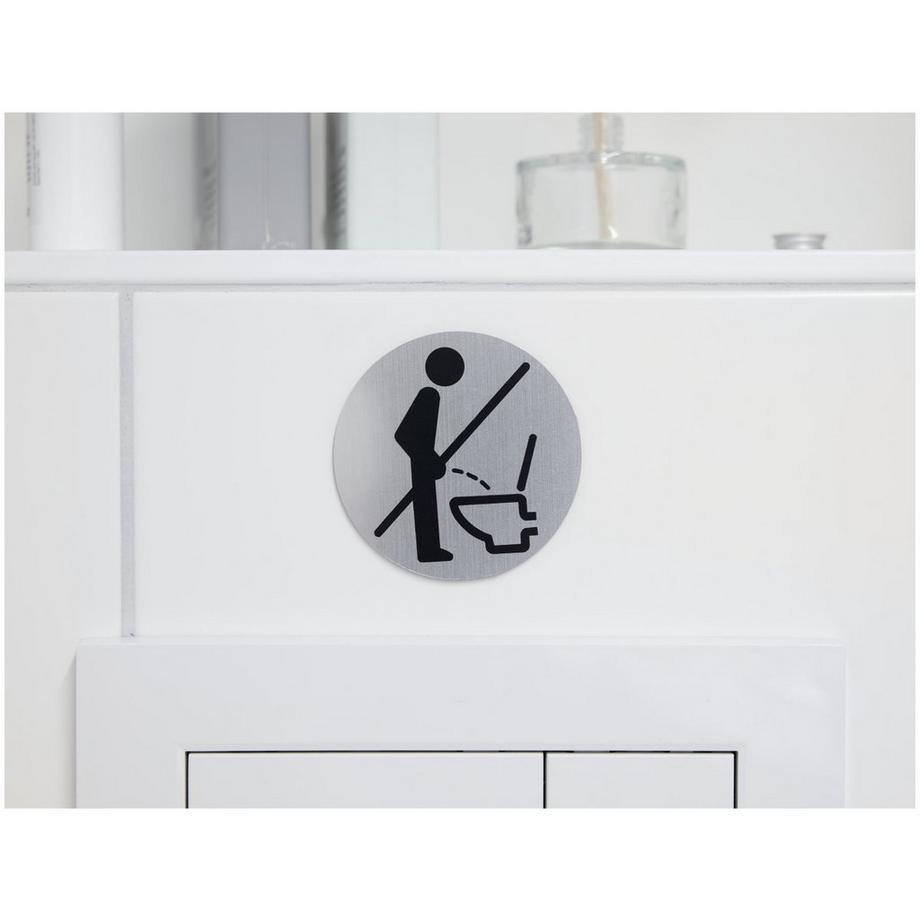 diaqua Plaque. porte debout interdit mat brossé  