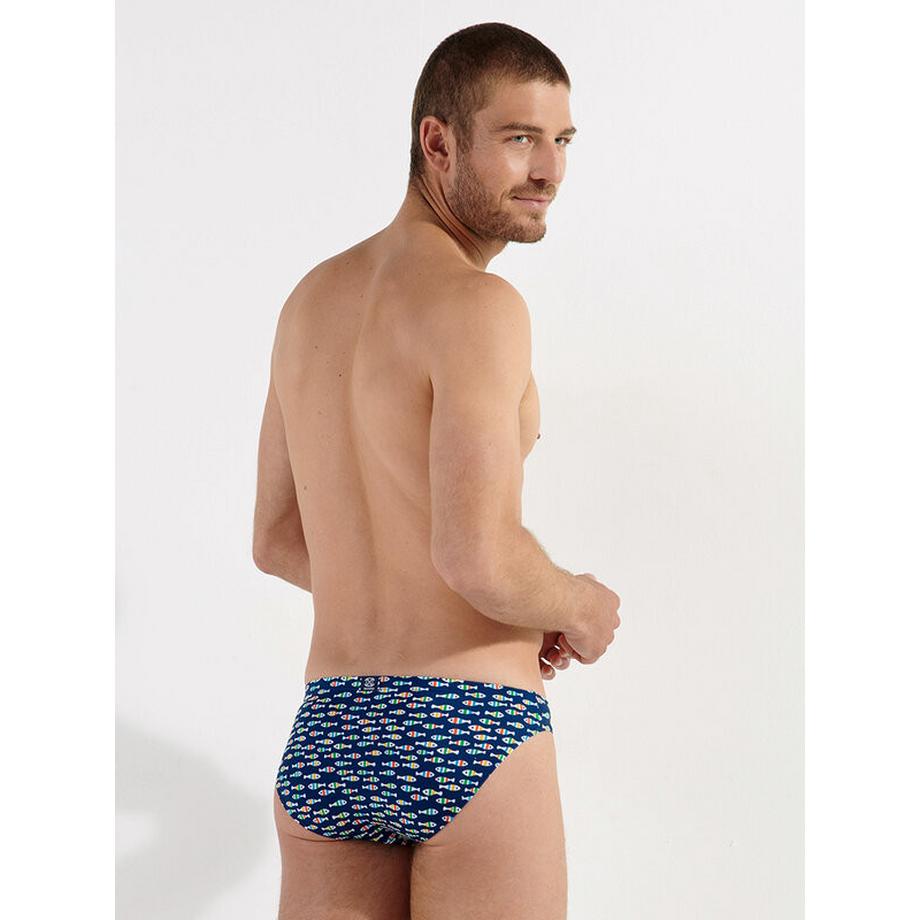 HOM Slip de bain motif poisson  