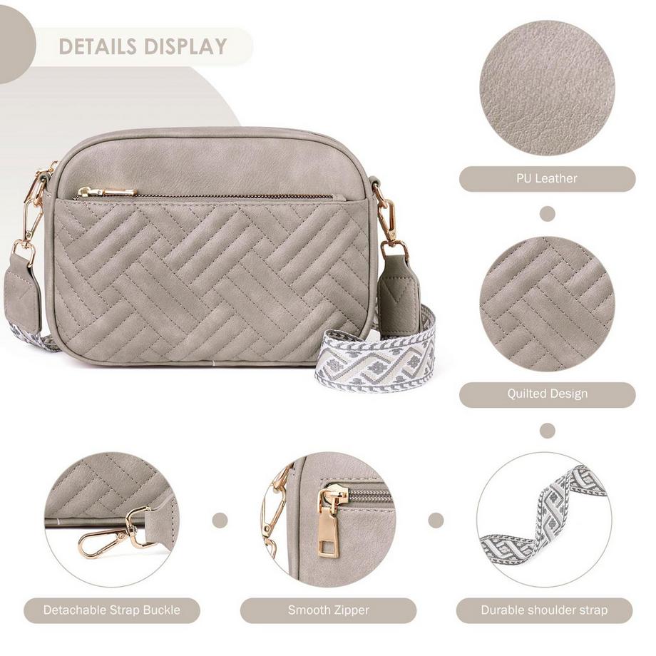 Only-bags.store Sac à Bandoulière Matelassé Pour Téléphone Portable avec Large Bandoulière Réglable  