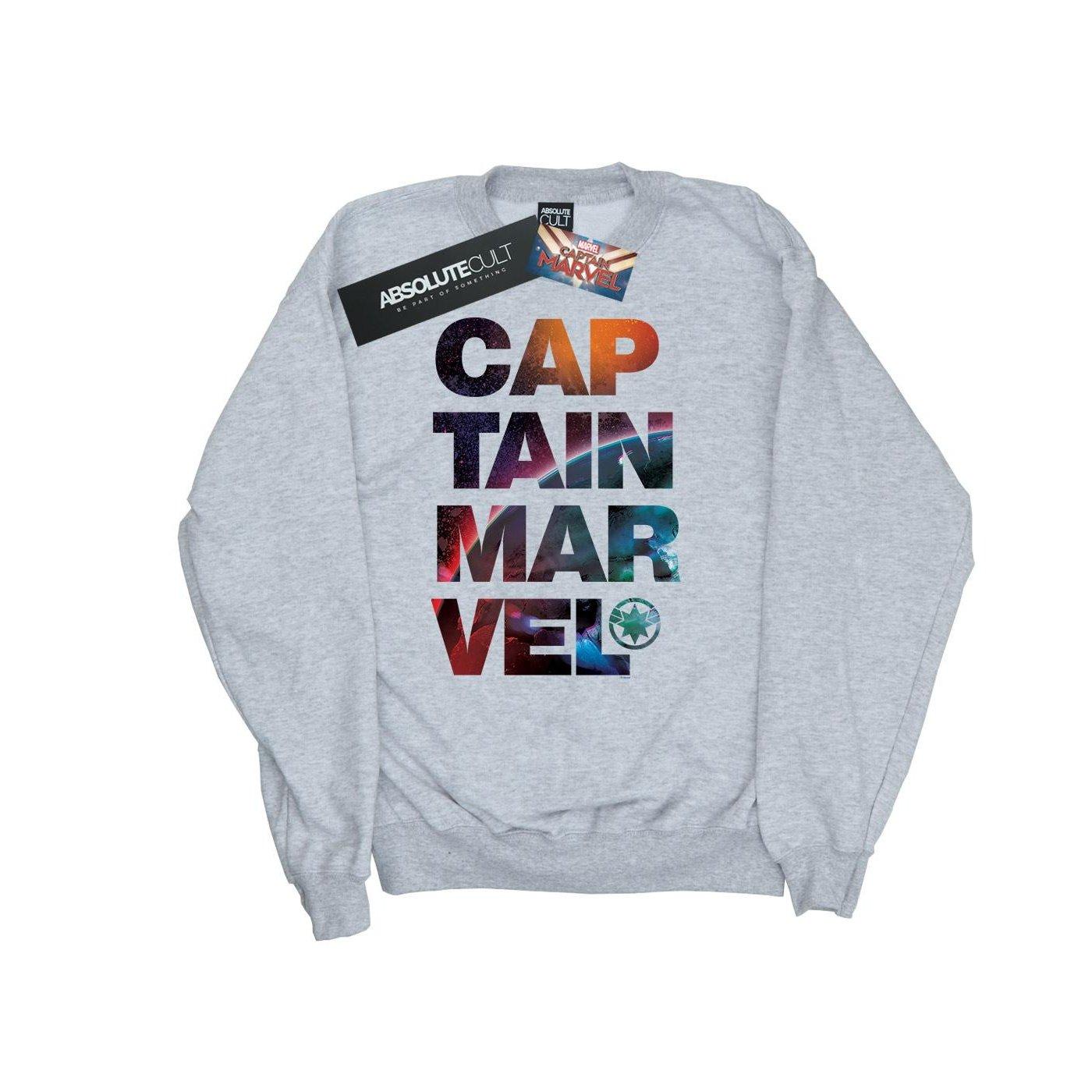 Image of Captain Space Text Sweatshirt Mädchen Grau 152-158