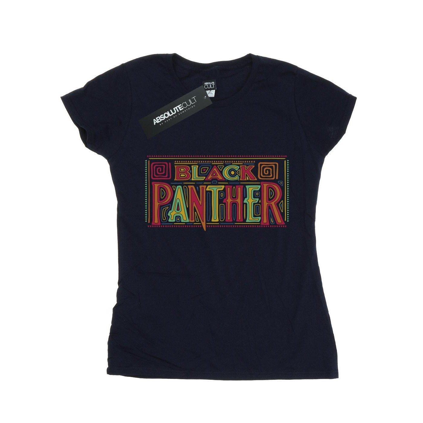 Image of Black Panther Tribal Logo Tshirt Damen Marine XXL