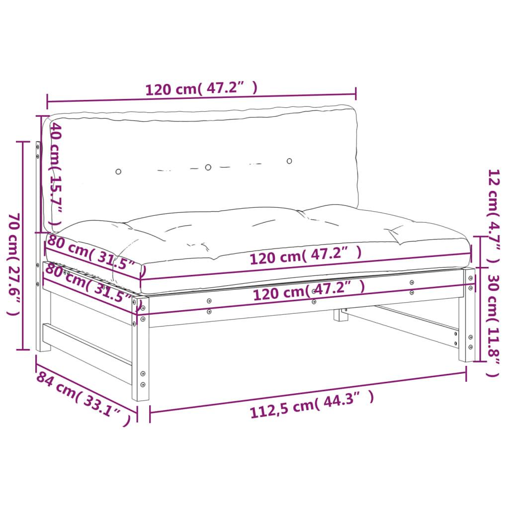 VidaXL Mittelsofa douglasienholz  