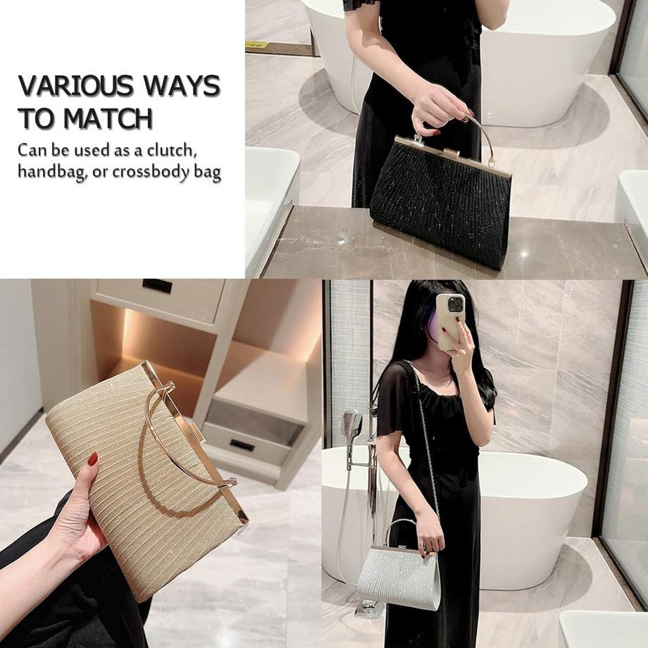 Only-bags.store Petite Pochette Pailletée Sac de Soirée  