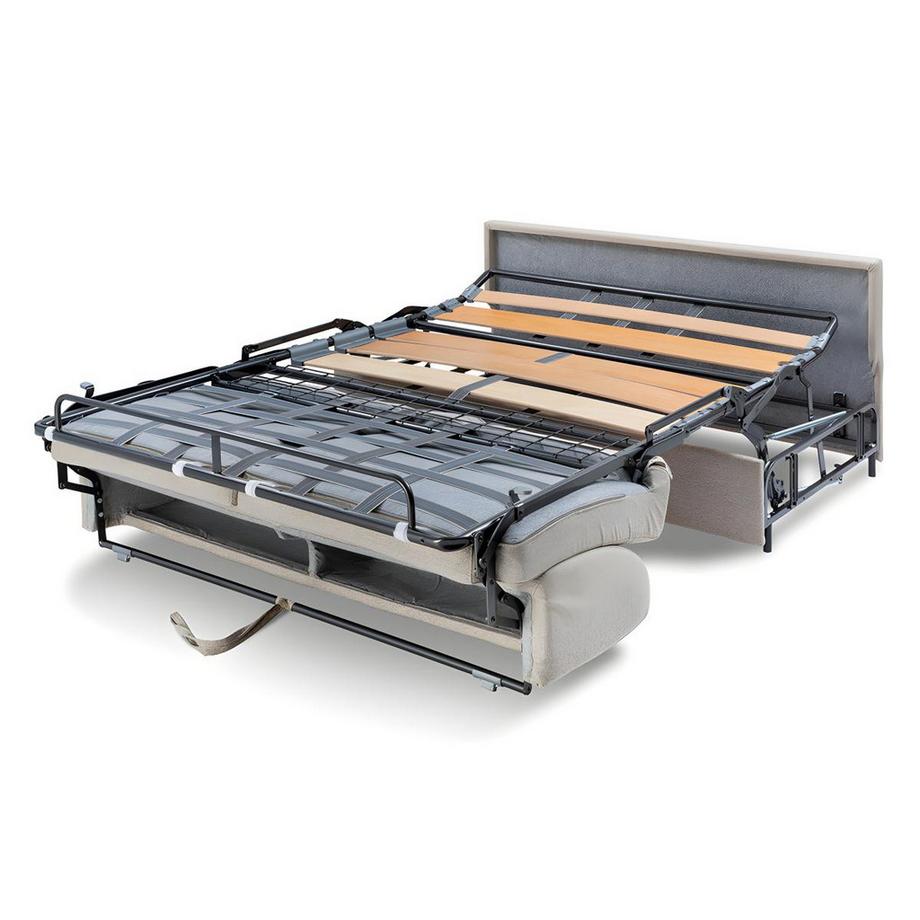 LINEA SOFA Canapé 4 places conible express en tissu VIZIR Violet Couchage à  lattes largesMatelas  