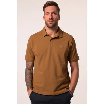 Maglia polo di piqué con mezze maniche e stampa floreale sul sottocollo, fino alla tg. 8XL
