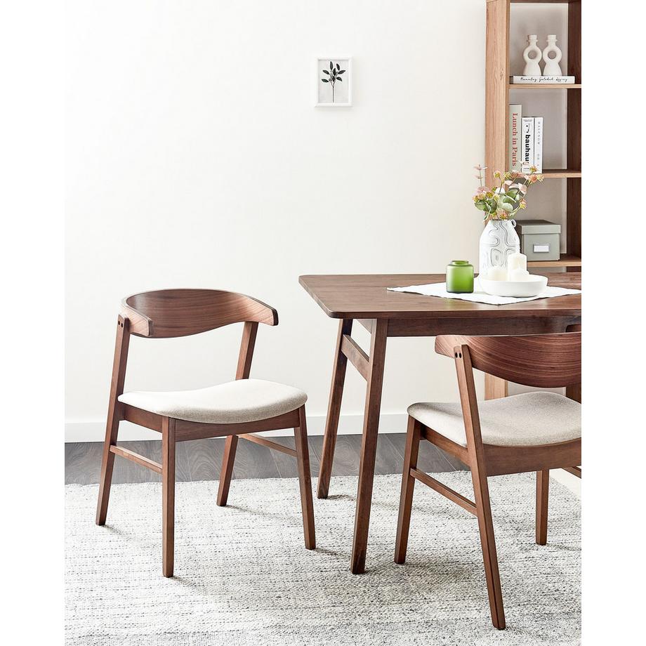 Beliani Set di 2 sedie da pranzo en Tessuto  LILLY  