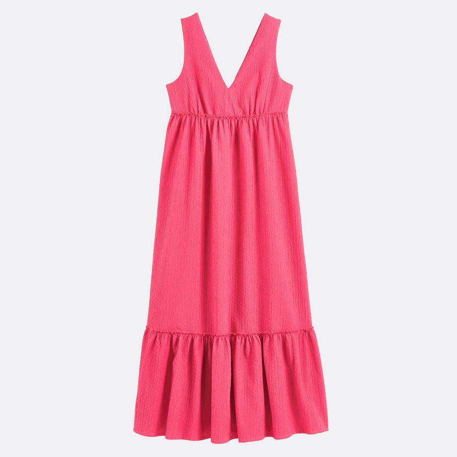 La Redoute Collections Abito lungo scollo a V senza maniche con volant  
