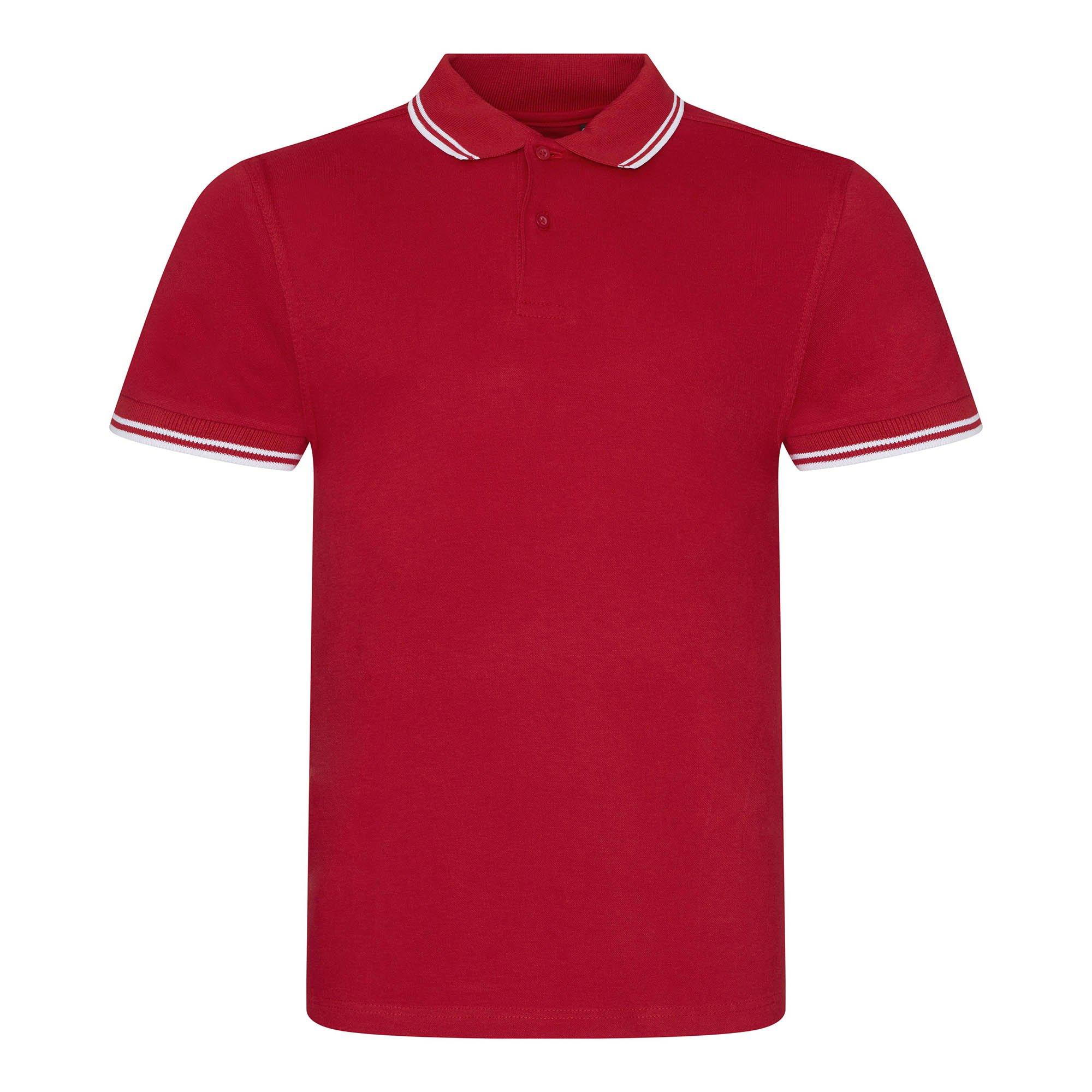 Image of Stretch Tipped Polo Shirt Damen Rot Bunt XL