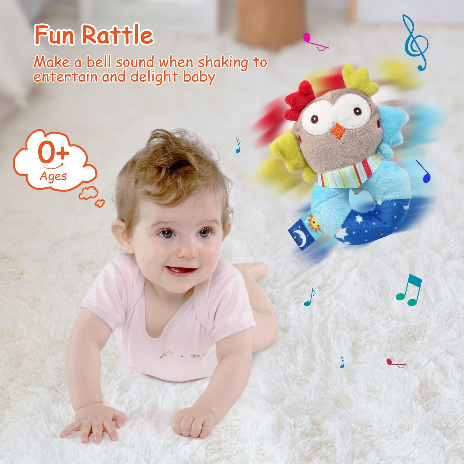 Activity-board  Baby Rassel Set Neugeborenen Spielzeug Cartoon Tier Ring Rassel weichen Stoff mit Glocke Plüsch Rassel 