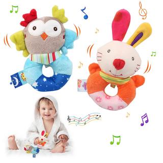 Activity-board  Baby Rassel Set Neugeborenen Spielzeug Cartoon Tier Ring Rassel weichen Stoff mit Glocke Plüsch Rassel 